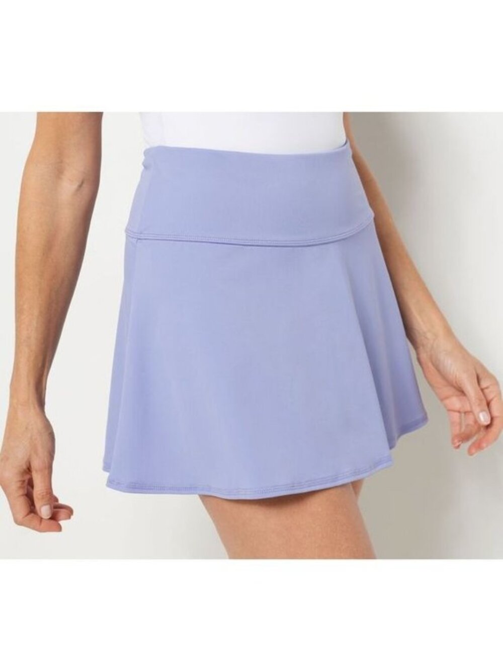 Zuda Pull On Swim Skirt Small Purple Nylon Blend Summer Beach Resort Chic Lilac